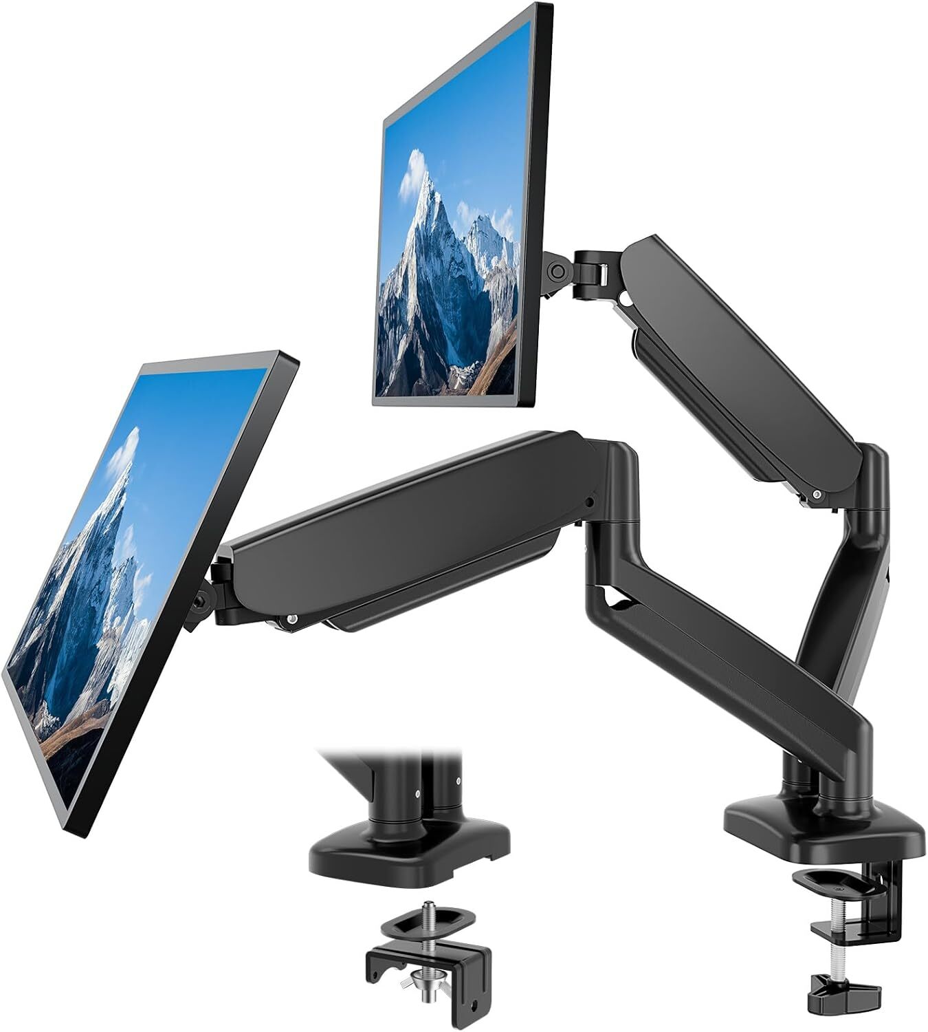 Screen Gas Spring Monitor Arm Desk Stand Dual Monitor Mount Ultra Wide 15-27″