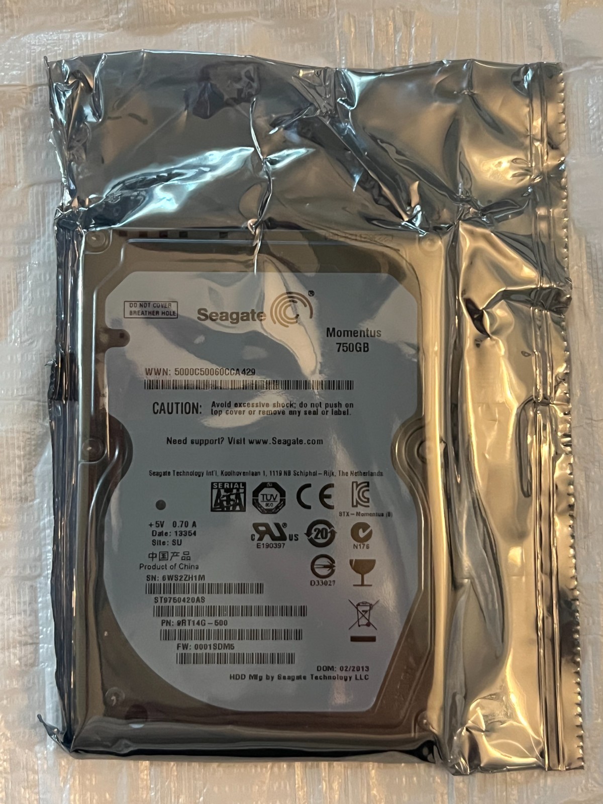 New Seagate Momentus 750GB 7200RPM 16MB SATA2 Notebook SATA HDD (ST9750420AS)