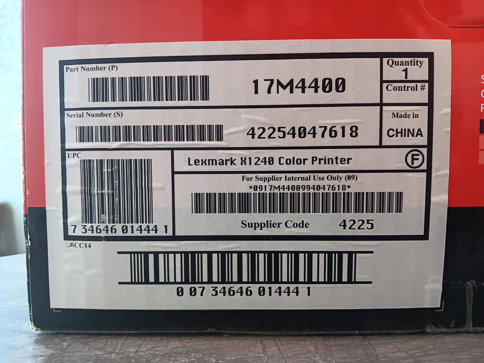 Lexmark X1240 All-In-One Inkjet Printer- Simple & Easy To Use- Brand New