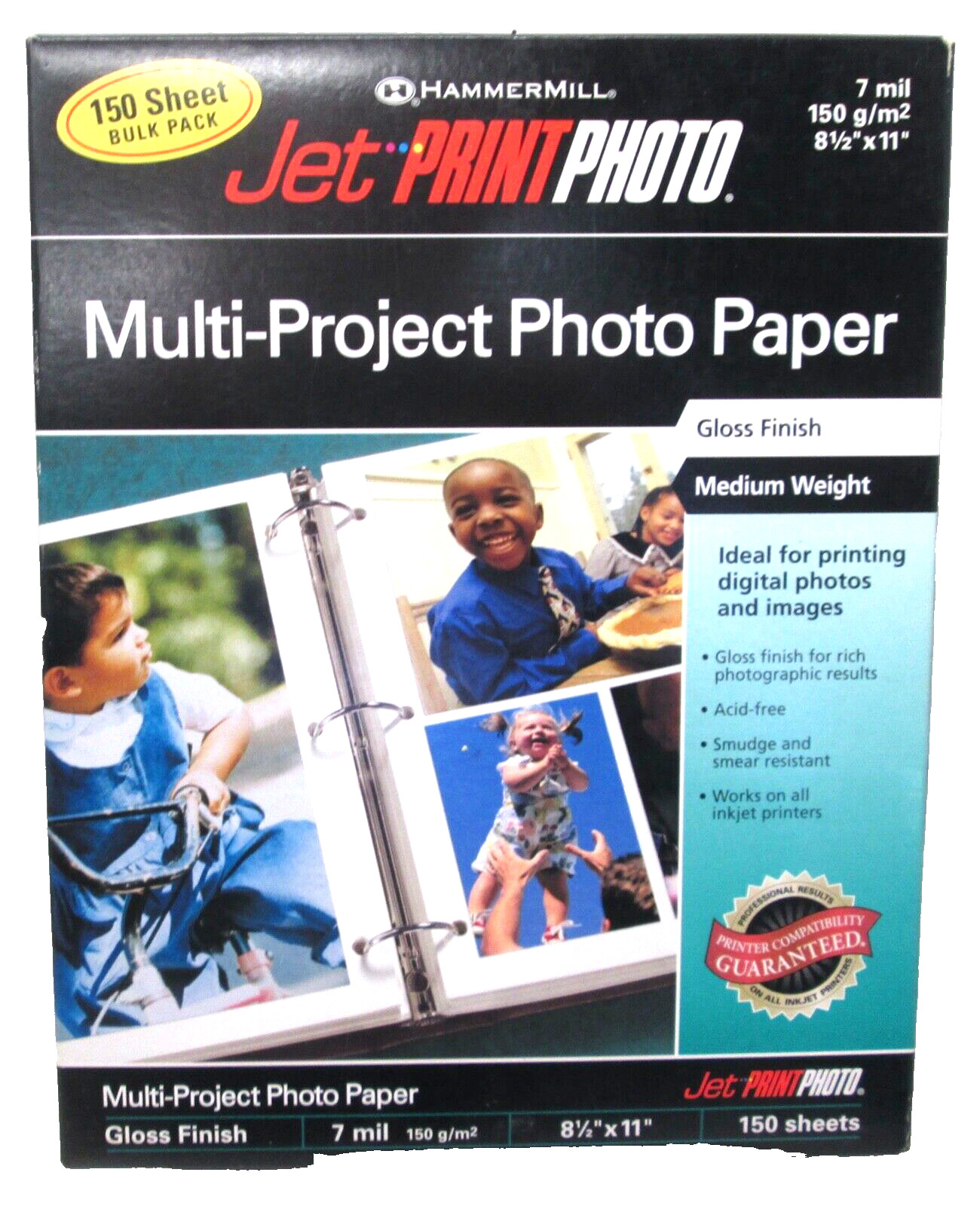 Hammermill Multi- Project Gloss Photo Paper 7 Mil 150 Sheets, 8.5 x 11