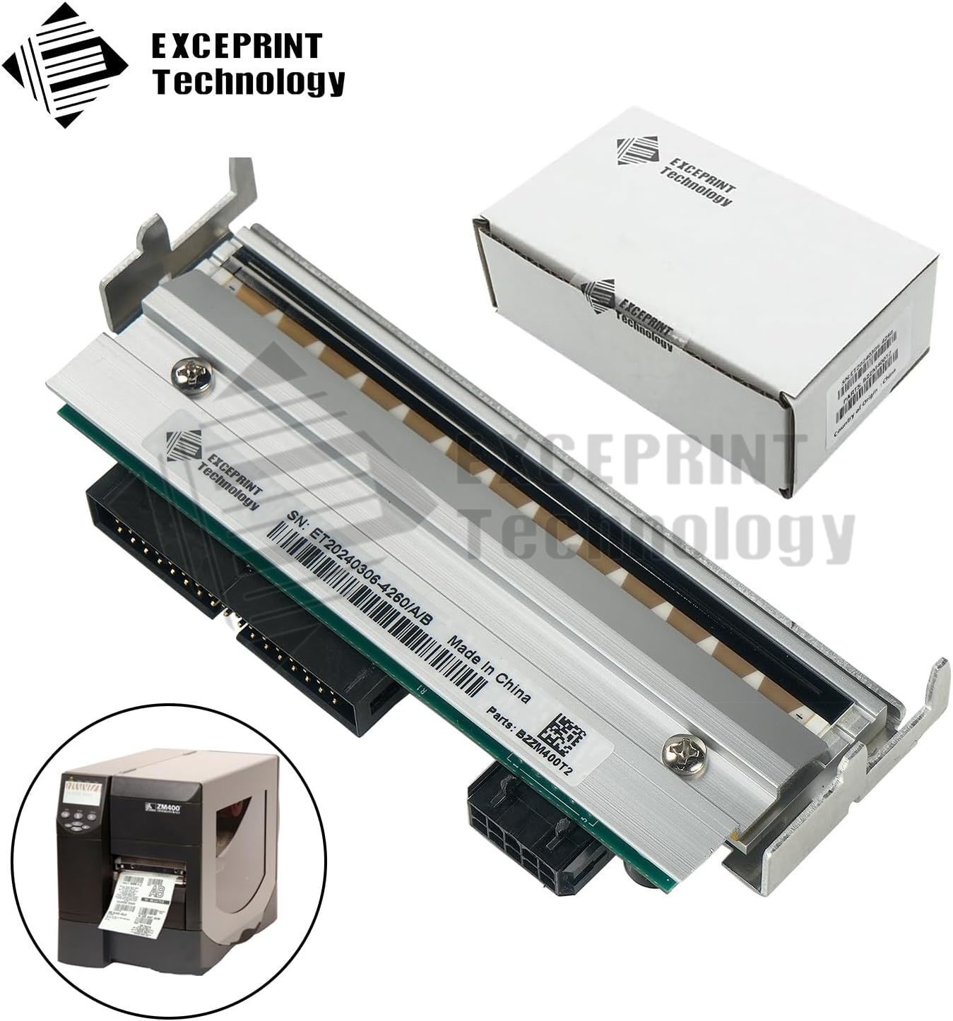 Printhead for Zebra ZM400 Printers – 79800M 203DPI Thermal Label Printer