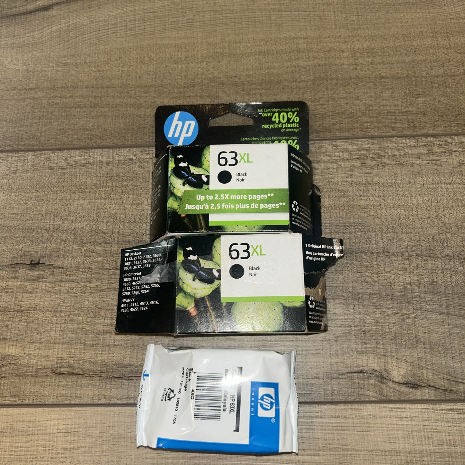HP 63XL High Yield Black Ink Cartridge F6U64AN Printer Office 2 Genuine
