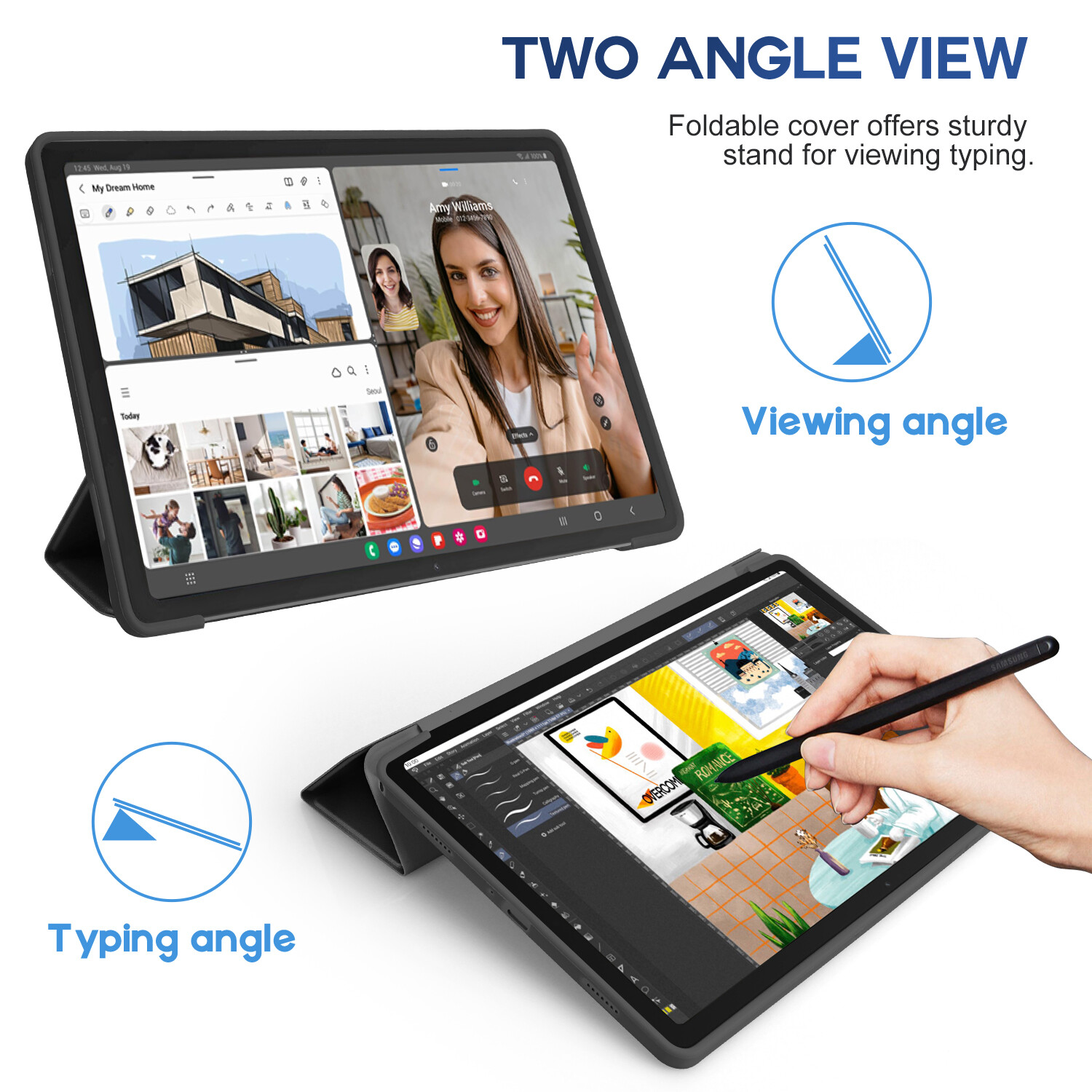 Case For Samsung Galaxy Tab A11+ 2025 11″ Cover/ Tempered Glass Screen Protector