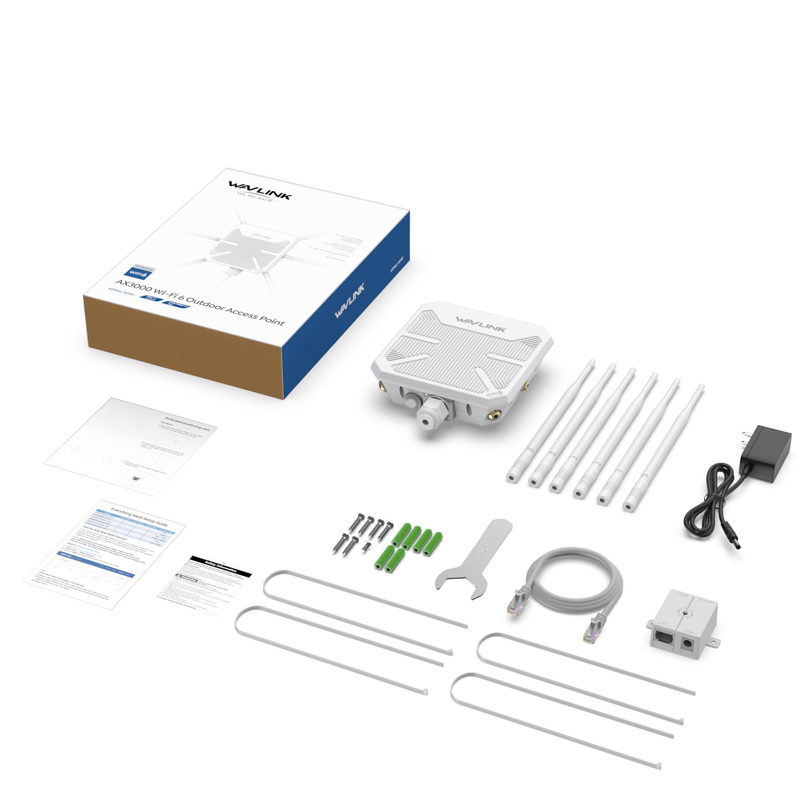 AX3000 Long Range Outdoor WiFi 6 Extender Signal Booster for Large Yard/Farm/RV