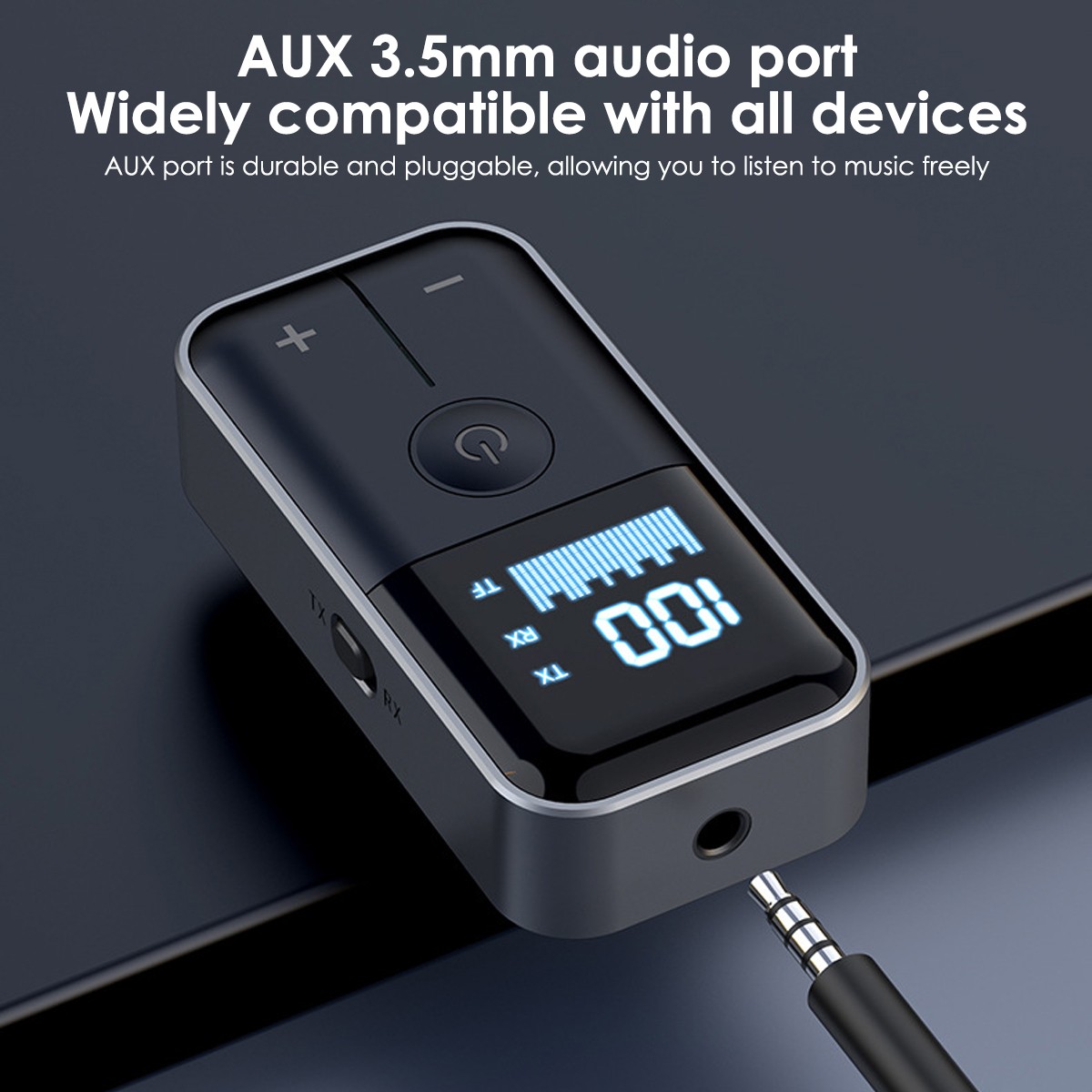 Wireless Audio Transmitter Receiver Car Home Lapel Clip Bluetooth 5.4 Adapter