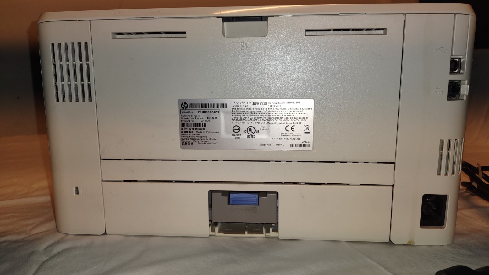 HP LaserJet Pro M404n 1200dpi – 40ppm – USB, Network printer Toner around 70%