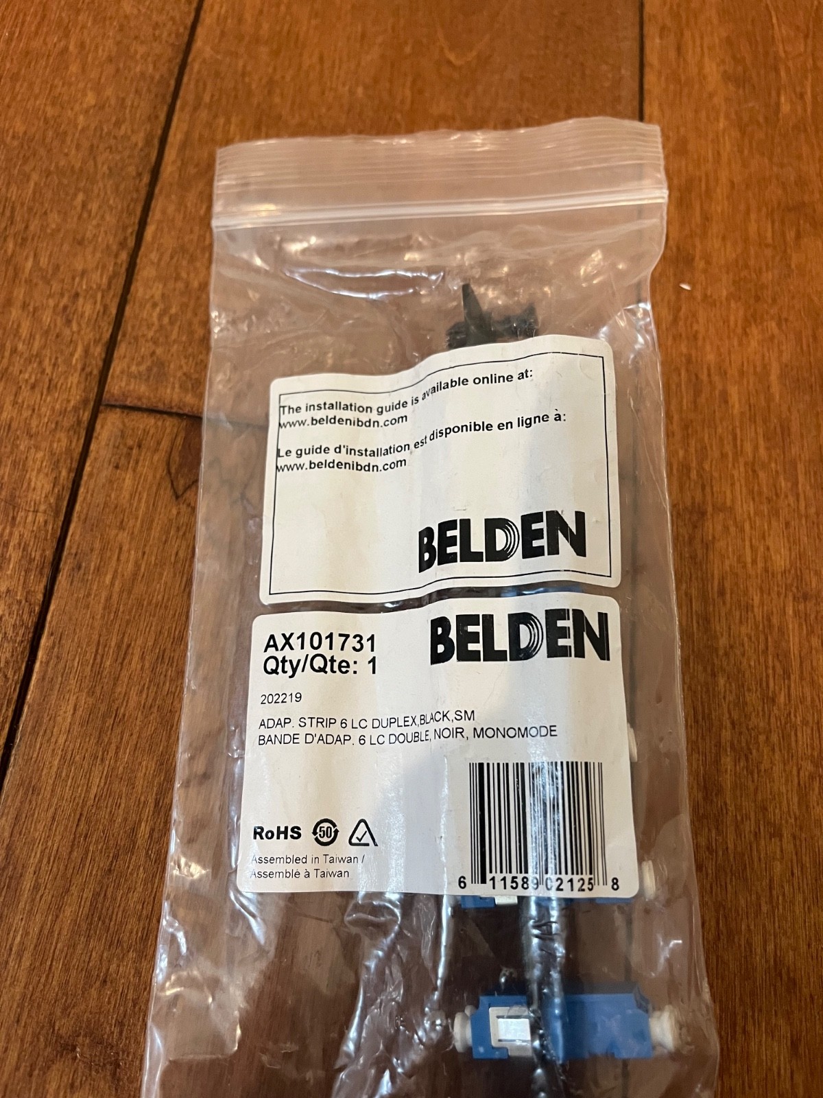 Belden AX101731 12 ports Fiber Optic Adapter Panel, 6 LC Duplex