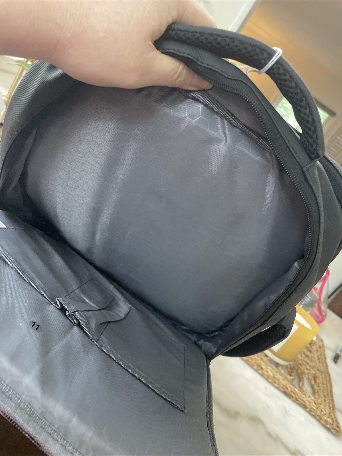 NWOT Black Laptop Backpack with USB Charging Adjustable Straps Back To School