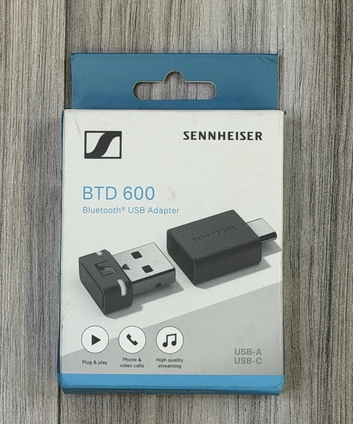 Sennheiser BTD 600 Bluetooth USB Adapter USB-A USB-C aptX Adaptive NEW Sealed
