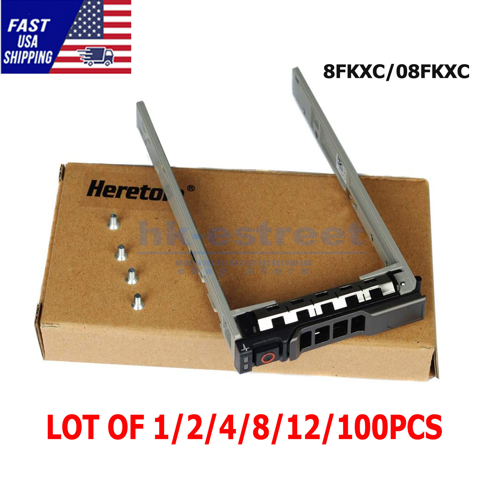 Lot For Dell 2.5″ Hard Drive Tray Caddy 8FKXC for R710 R810 R620 R720 R730 Gen13