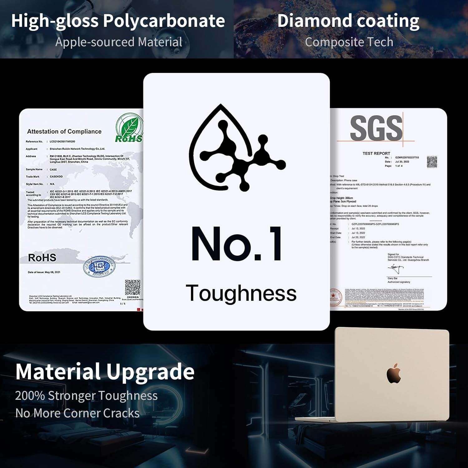 Invisible Armor MacBook Air 15″ Case | Starlight Clear Matte