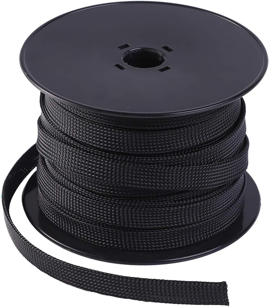 “100ft Braided Split Sleeving Wire Loom Tubing Cable Sleeve Cord Protector “