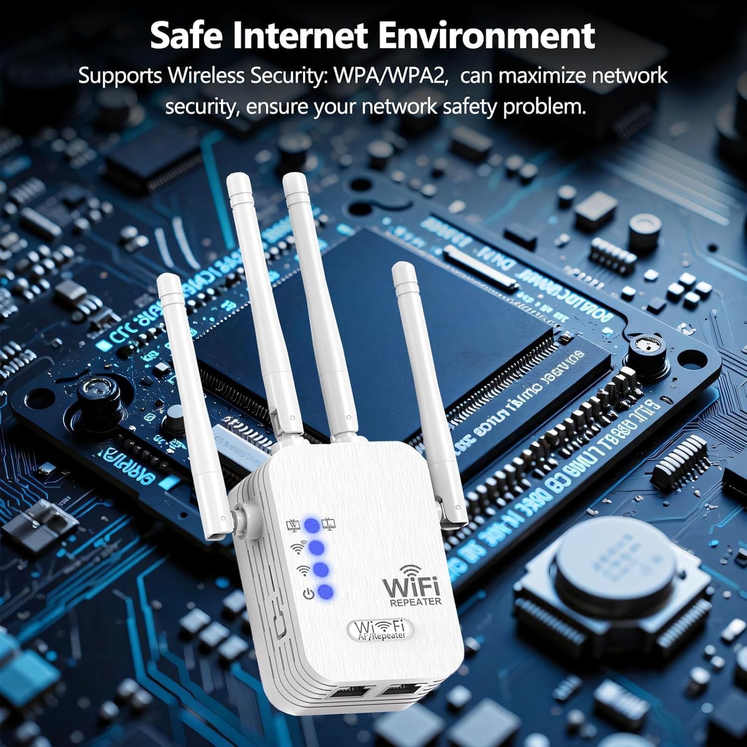 WiFi Extender Signal Booster Repeater Router To 8500 sq.ft Coverage 300 1200Mbps