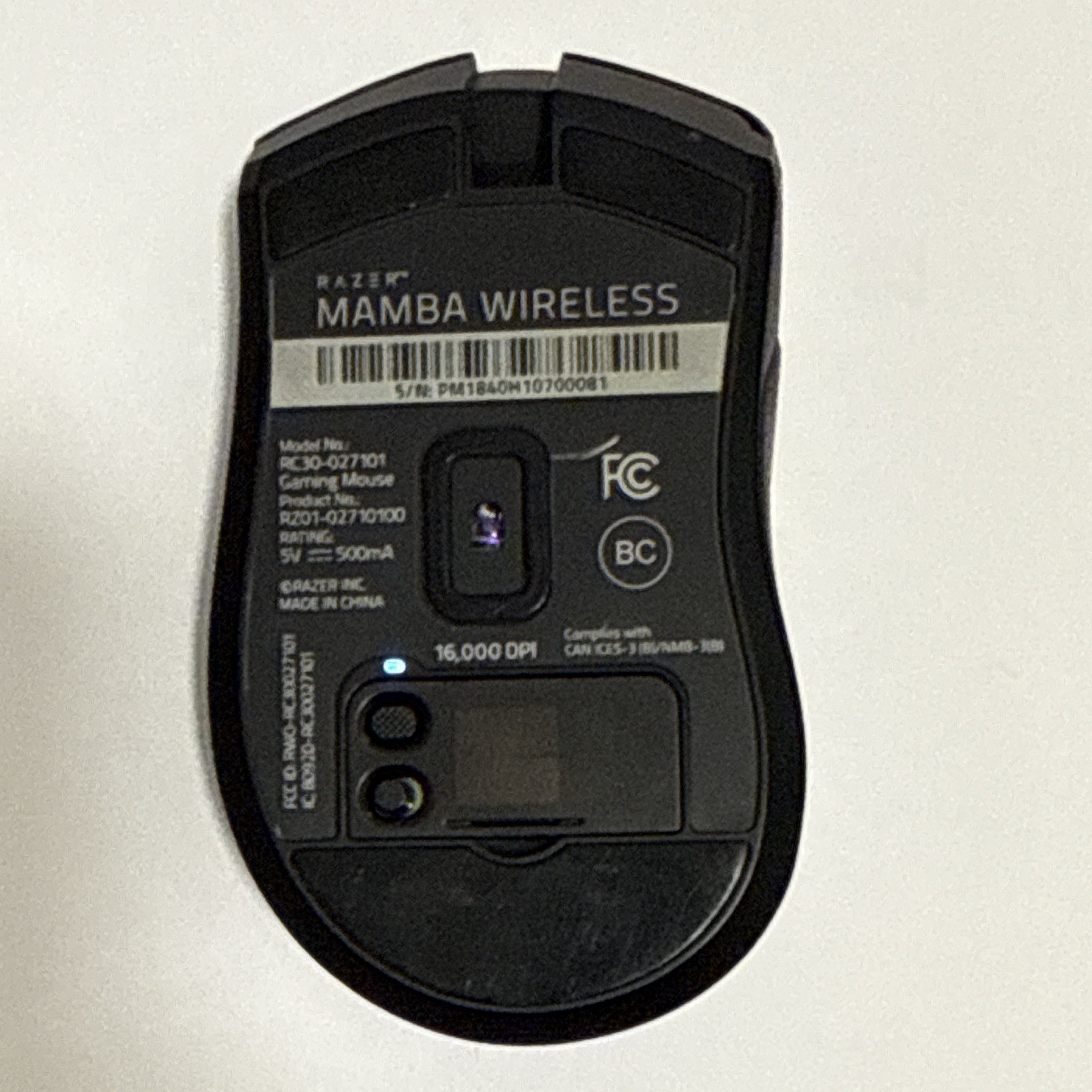 Black Razer Mamba Wireless & Wired Mouse (*USB Dongle isn’t pairing/use wire)