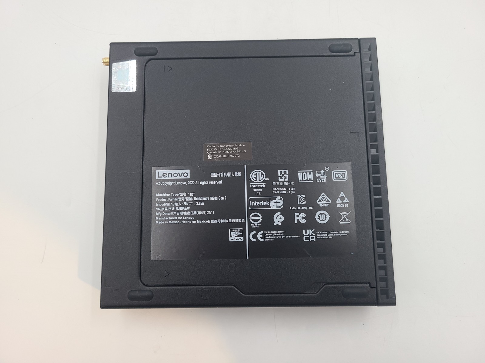 Lenovo ThinkCentre M70q Gen 2 i5-10400T 2.00Ghz 16GB RAM 256GB SSD Win 11 Pro