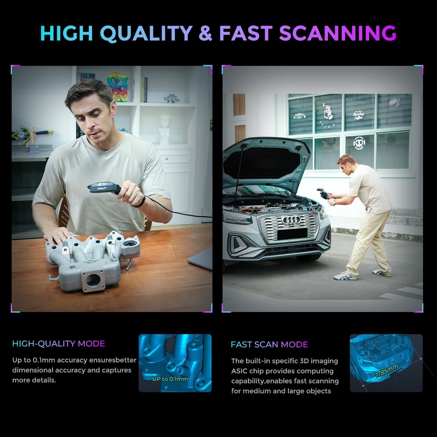 Creality CR-Scan Ferret Pro 3D Scanner Fast Scan Portable for iOS Mac Windows