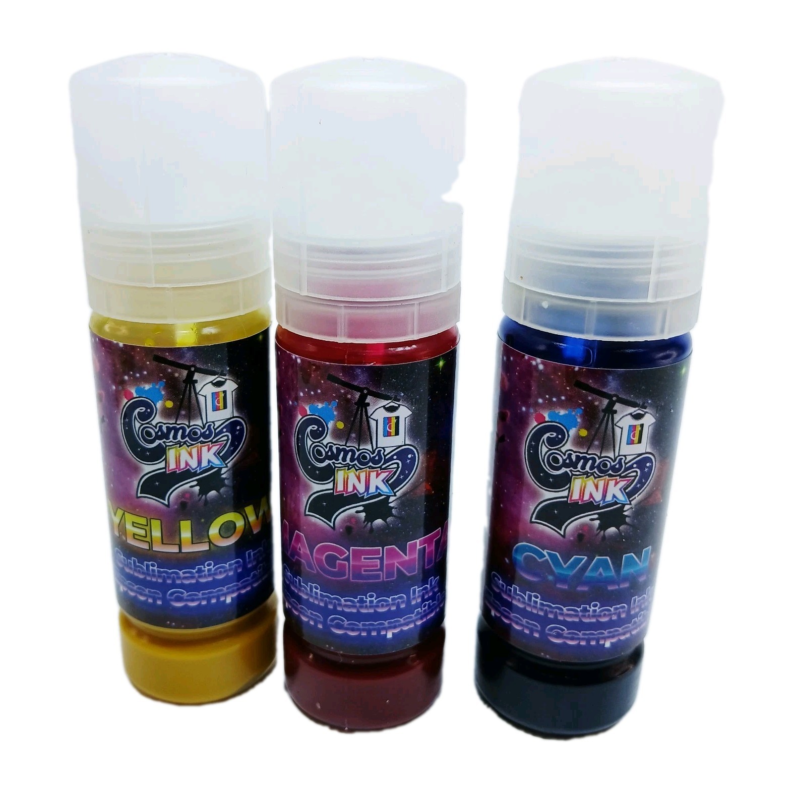 3 Cosmos Ink -Sublimation Ink for Epson Ecotank 502 – CMYK (YELLOW, MAGENTA,CYAN