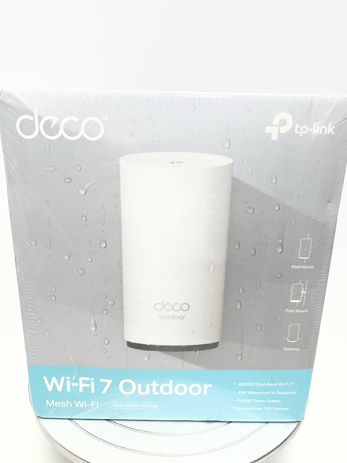 Dual-Band Deco BE25 Mesh Wi-Fi 7 Extender – Secure Outdoor Connectivity, 1-Pack