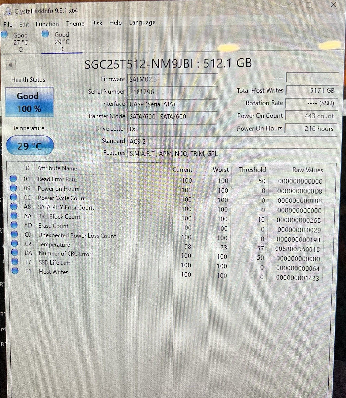 PHISON 512GB 2.5 SATA3 SSD Solid State Drive