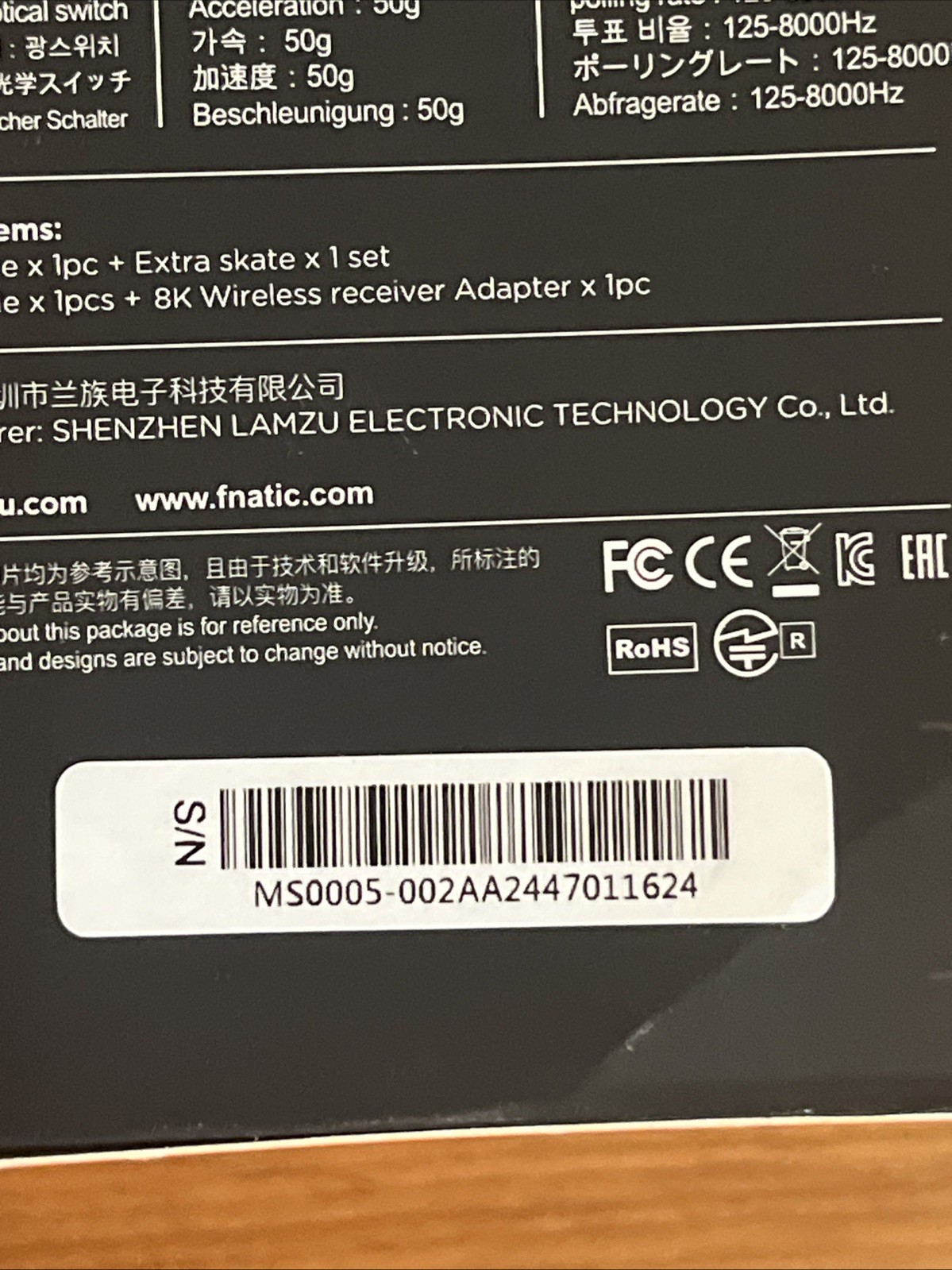 Fnatic x Lamzu Maya X 8K Special Edition orange