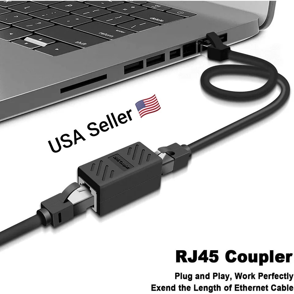 LAN Ethernet Cable Extender RJ45 cat 5 cat 6 Coupler Extender Connector Splitter