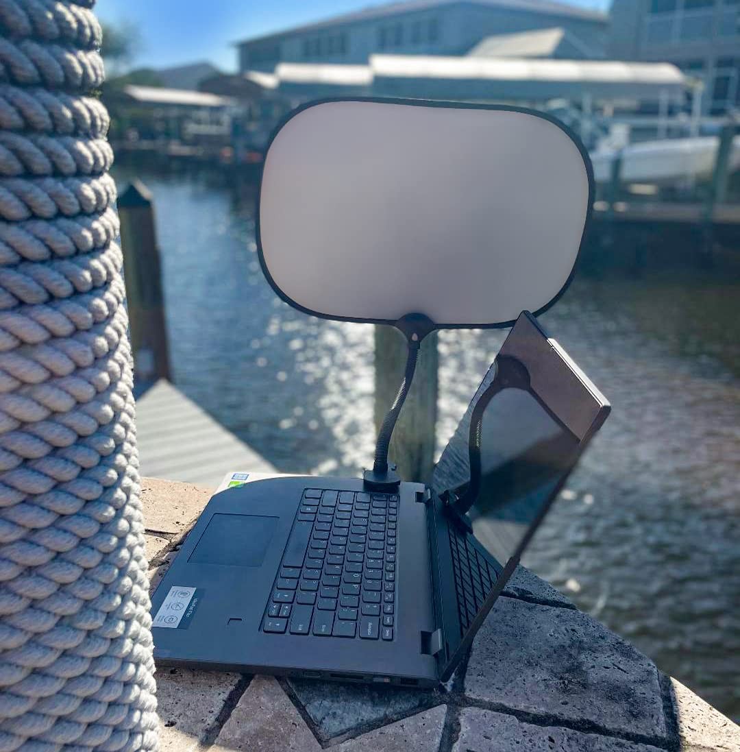 TopShade Laptop Sun Shade – Portable Adjustable Screen Shade for Laptops, Tab…