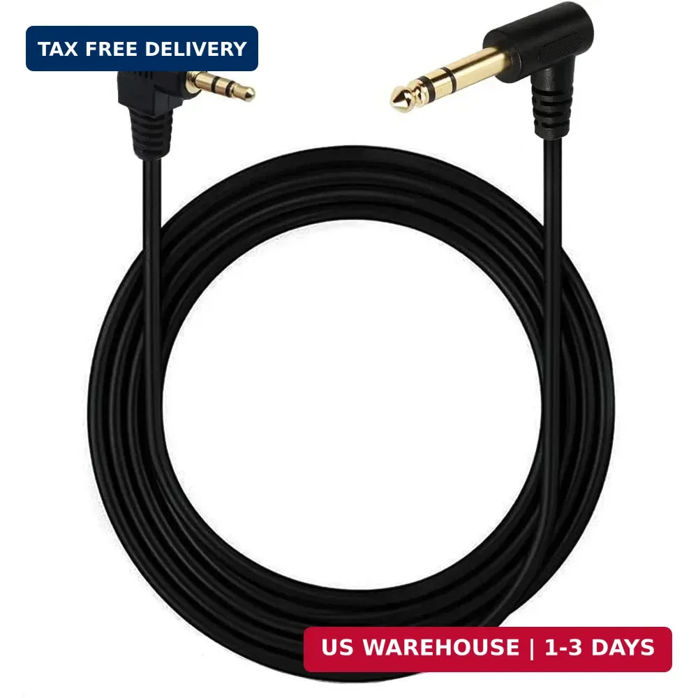 6.35mm to 3.5mm Audio Cable, 1/4″ TRS Male to 1/8″ Male Stereo 90 Degree Angle P