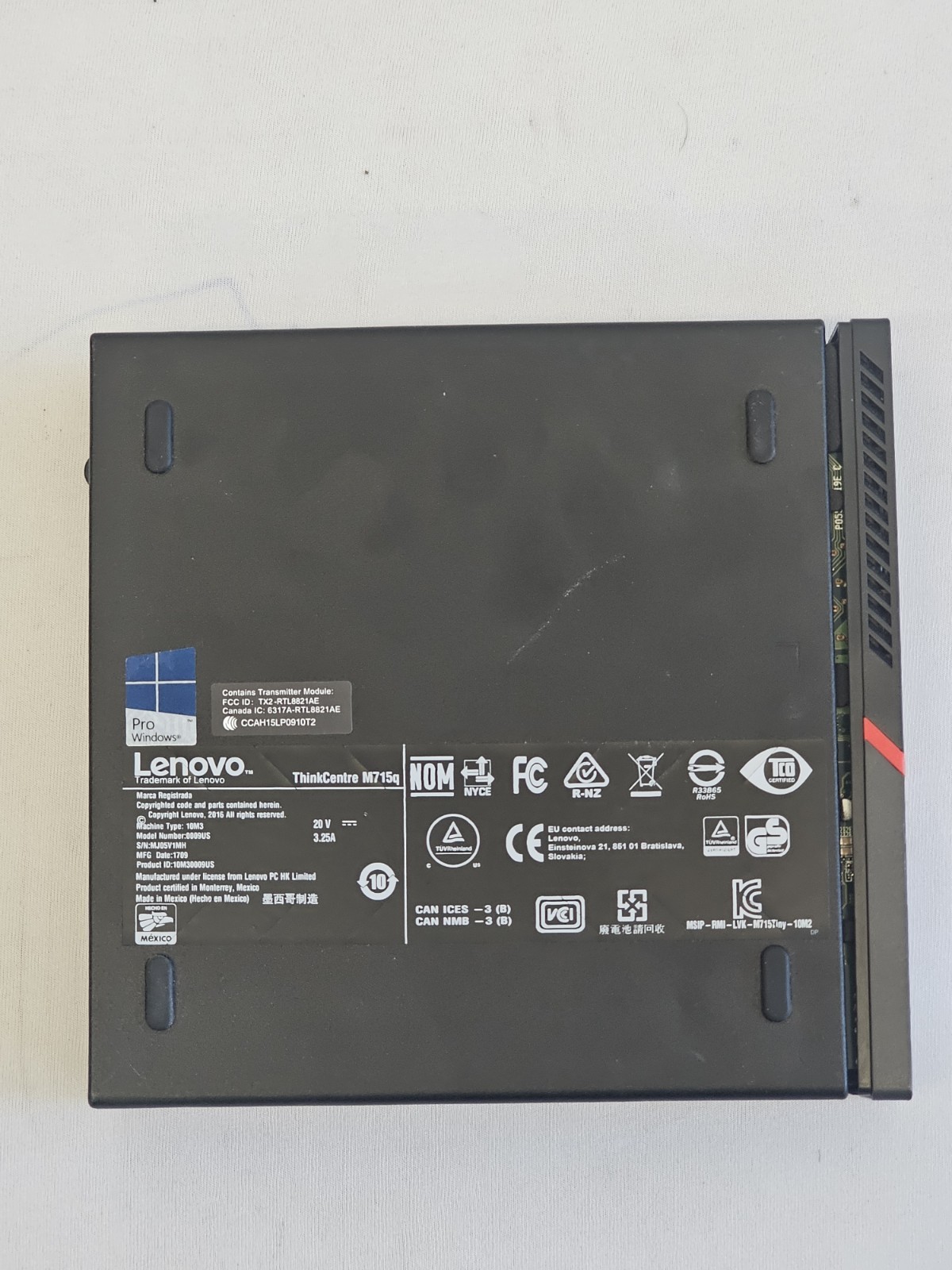 Lenovo ThinkCentre M715q Tiny PC – AMD A12-9800E – 8GB RAM 160GB HDD Win 10 READ
