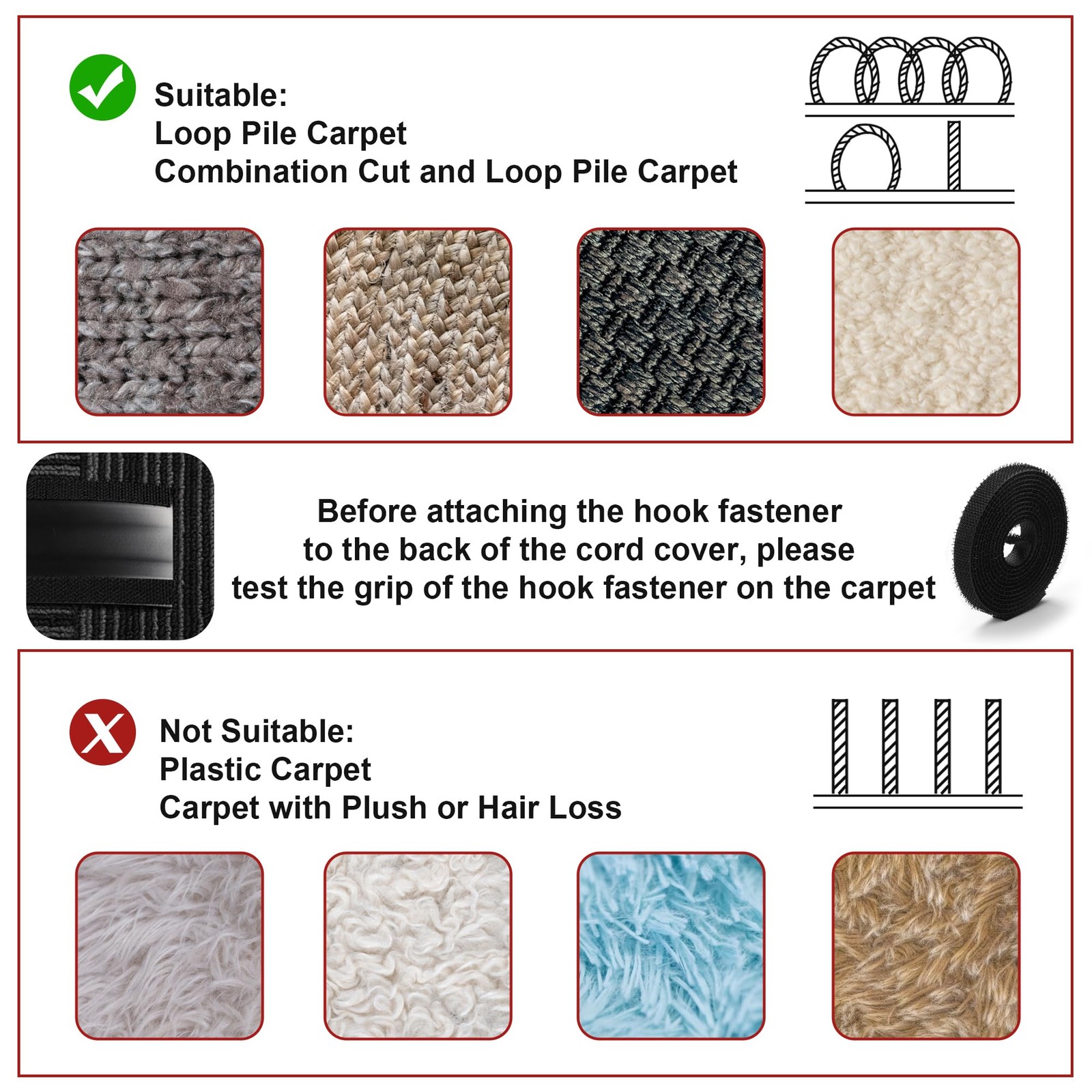 16.4ft Cord Cover Floor, Soft PVC Cord Covers for Wires on Floor, Self-Adhesi…
