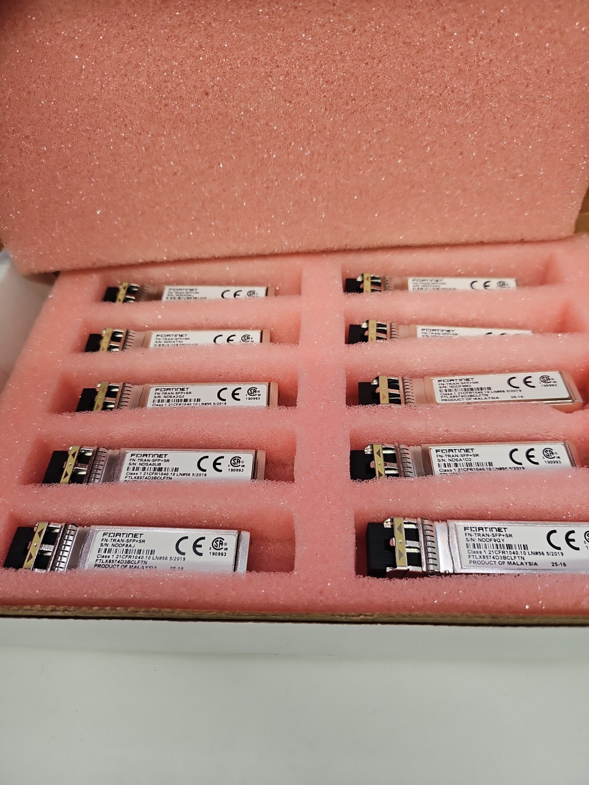 Fortinet FN-TRAN-SX SFP-SX 1GE 1000BASE-SX 850nm 550m LC MMF for SFP slots 10x
