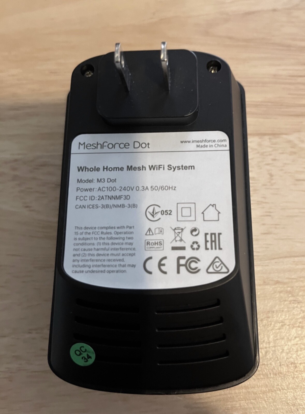 MeshForce M3 Mesh Wi-fi System +3 Dot Wall Plugs, Covers 4500+ sq ft Cost $150+
