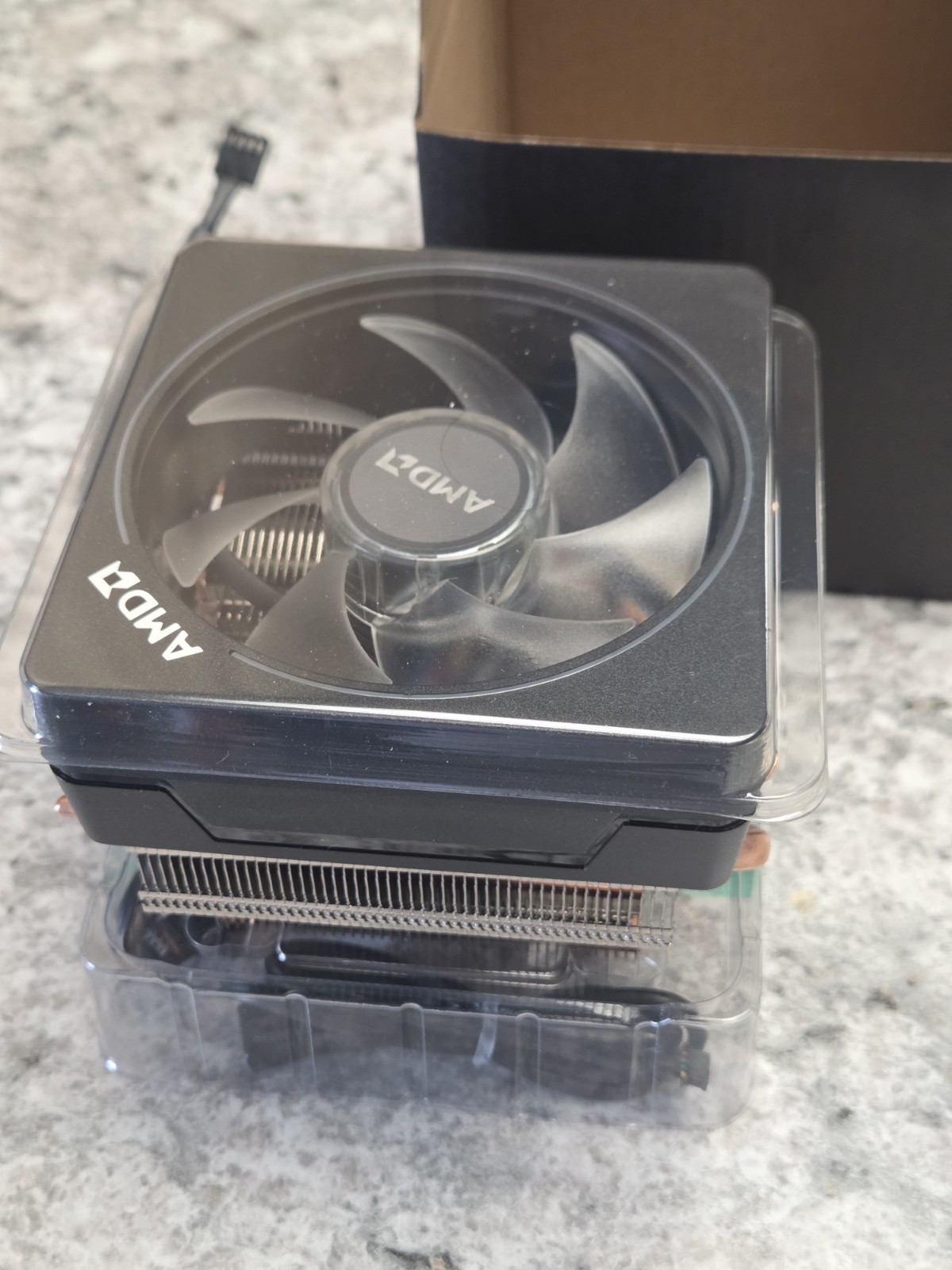 AMD Ryzen 5 5500 6-Core 3.6GHz + AMD Wraith Prism RGB Cooler With R5800XT’s Box