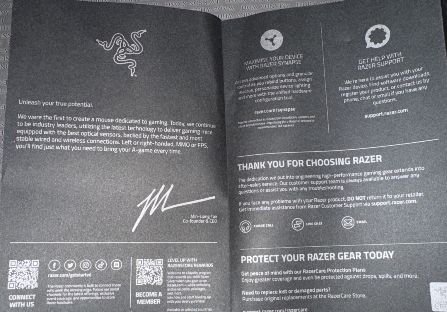 Razer Speedflex cable COBRA Customizable Gaming Mouse 8,500 DPI Optical Sensor