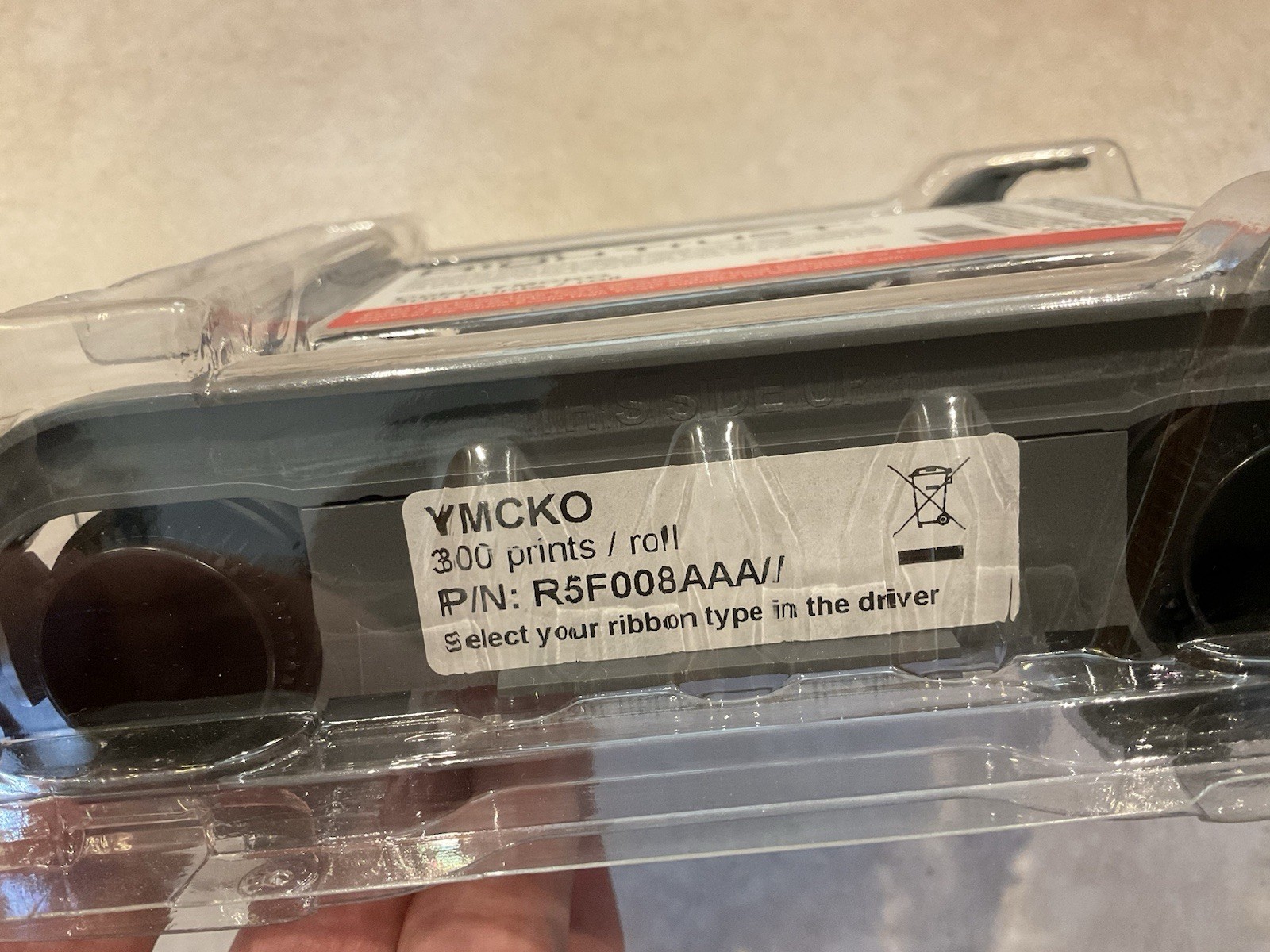 Evolis High Trust Black Color YMCKO 300 Ink Roll Print Cartridge New