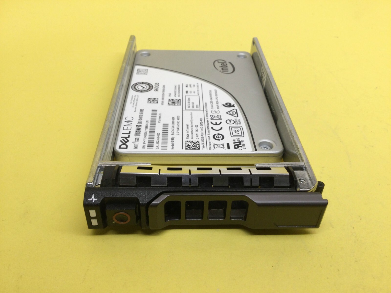 X31G3 DELL D3-S4610 SERIES 960GB MU SATA 6Gbps 2.5IN SSD SSDSC2KG960G8R 0X31G3