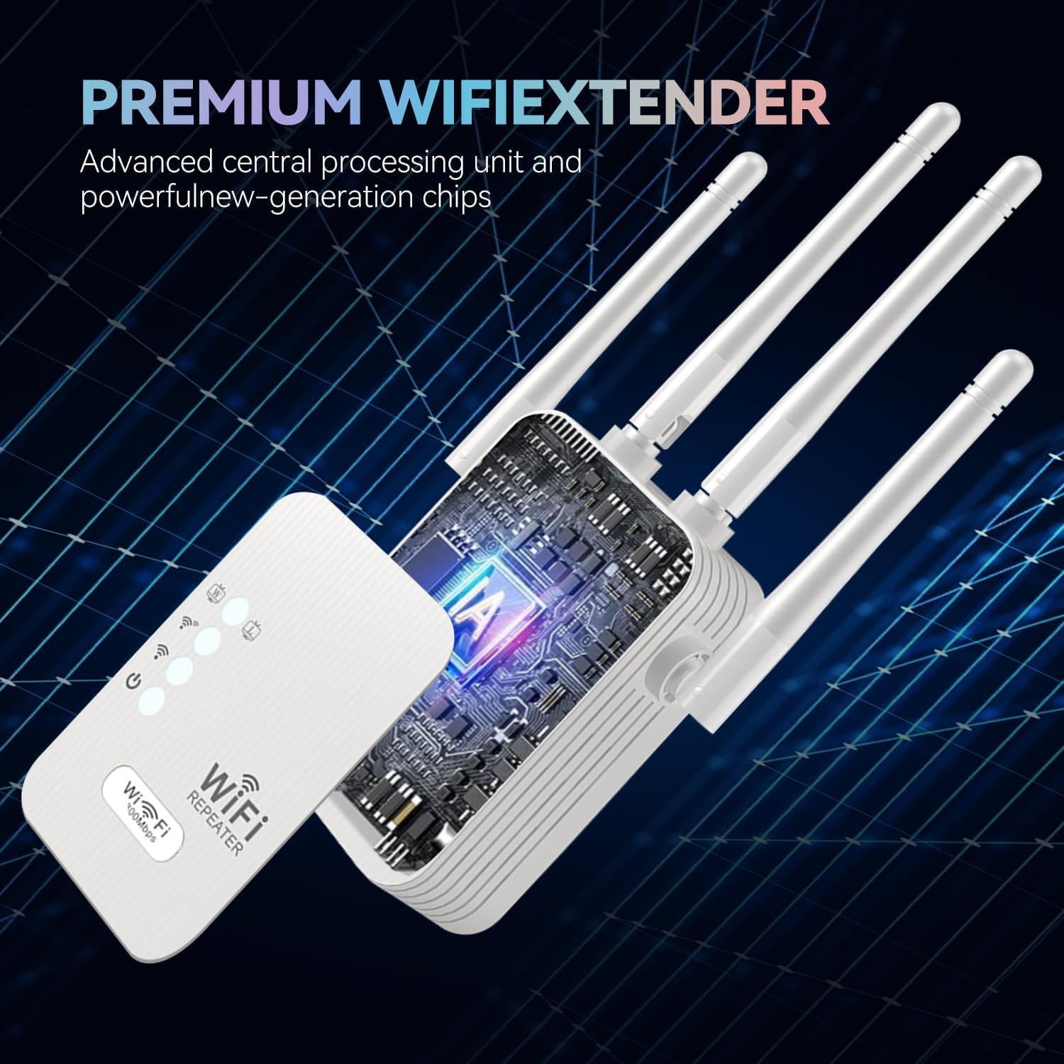 WiFi Extender Signal Booster Repeater Router To 8500 sq.ft Coverage 300 1200Mbps