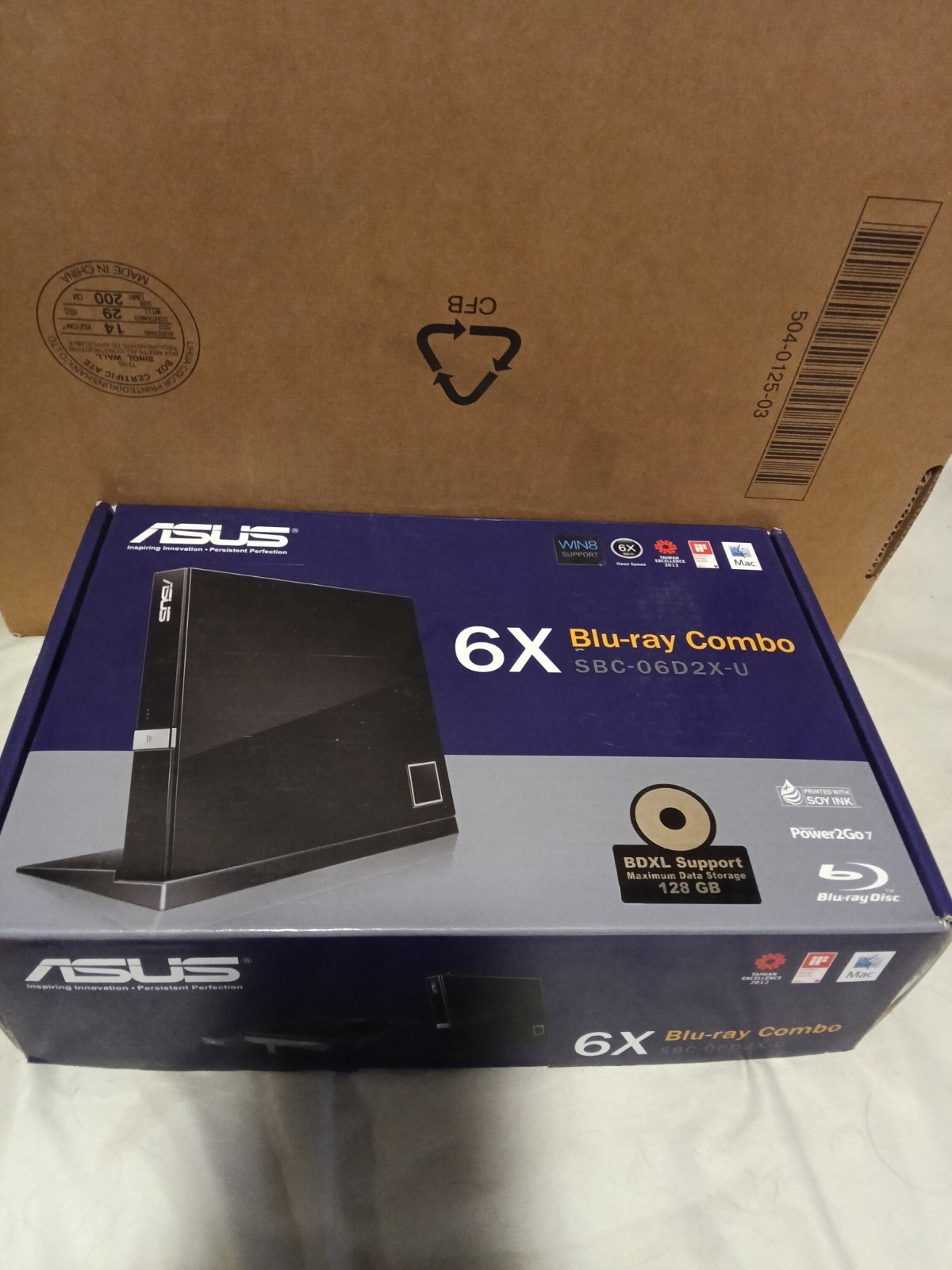 ASUS SBC-06D2X-U External USB Blu-ray Drive BD-ROM DVD±RW CD-RW !NEW!