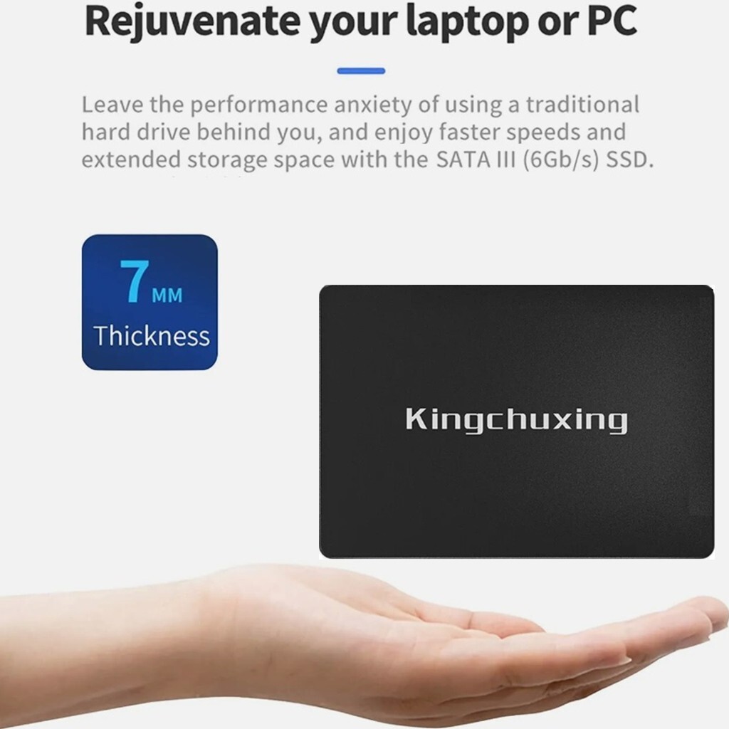 Kingchuxing 128GB SATA III SSD 2.5” 6Gb/s Internal Solid State Drive 530MB/s PC