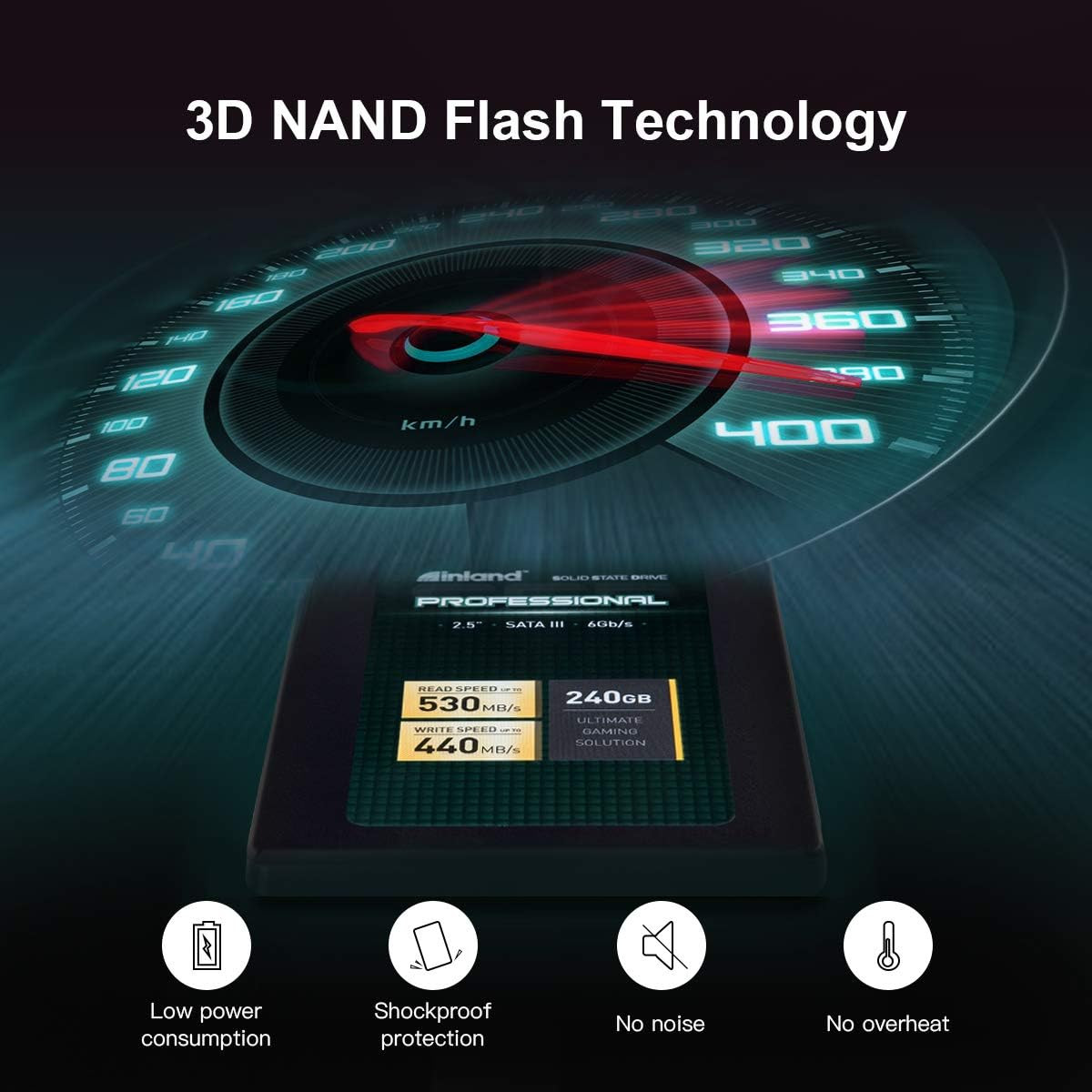 Professional 240GB SSD 3D NAND SATA III 6Gb/S 2.5″ 7Mm Internal Solid State Driv