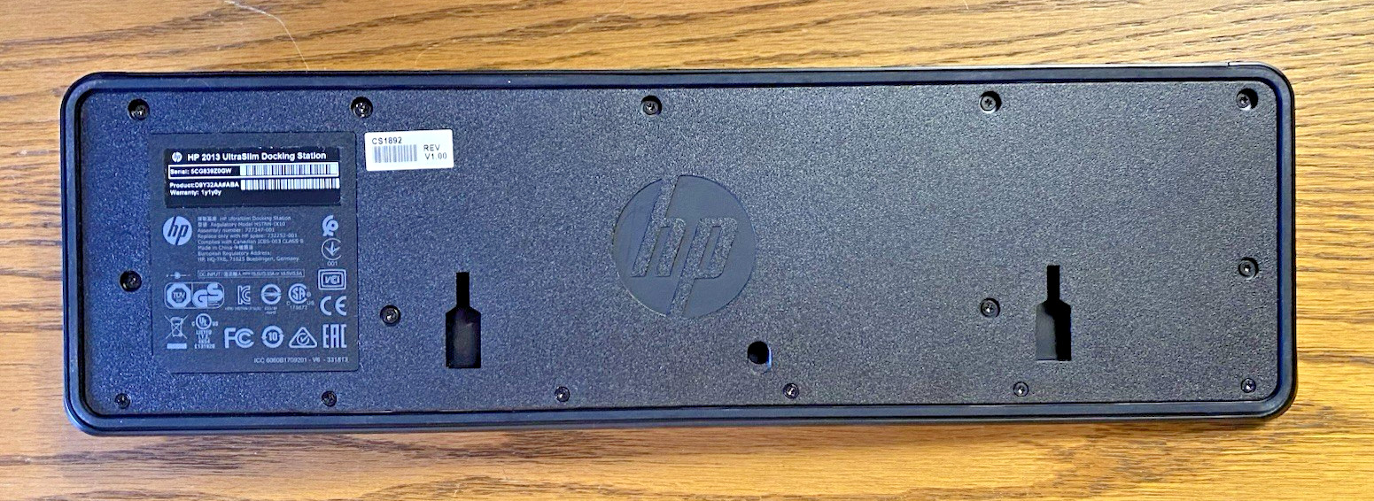 HP Ultra Slim Dock 2013 Docking Station (D9Y32AA#ABA) with 65W Adapter