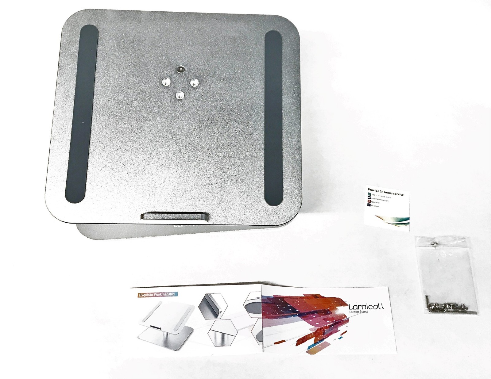 Lamicall “L” Silver 360 Rotatable Laptop Stand L-US-S-RY NOS