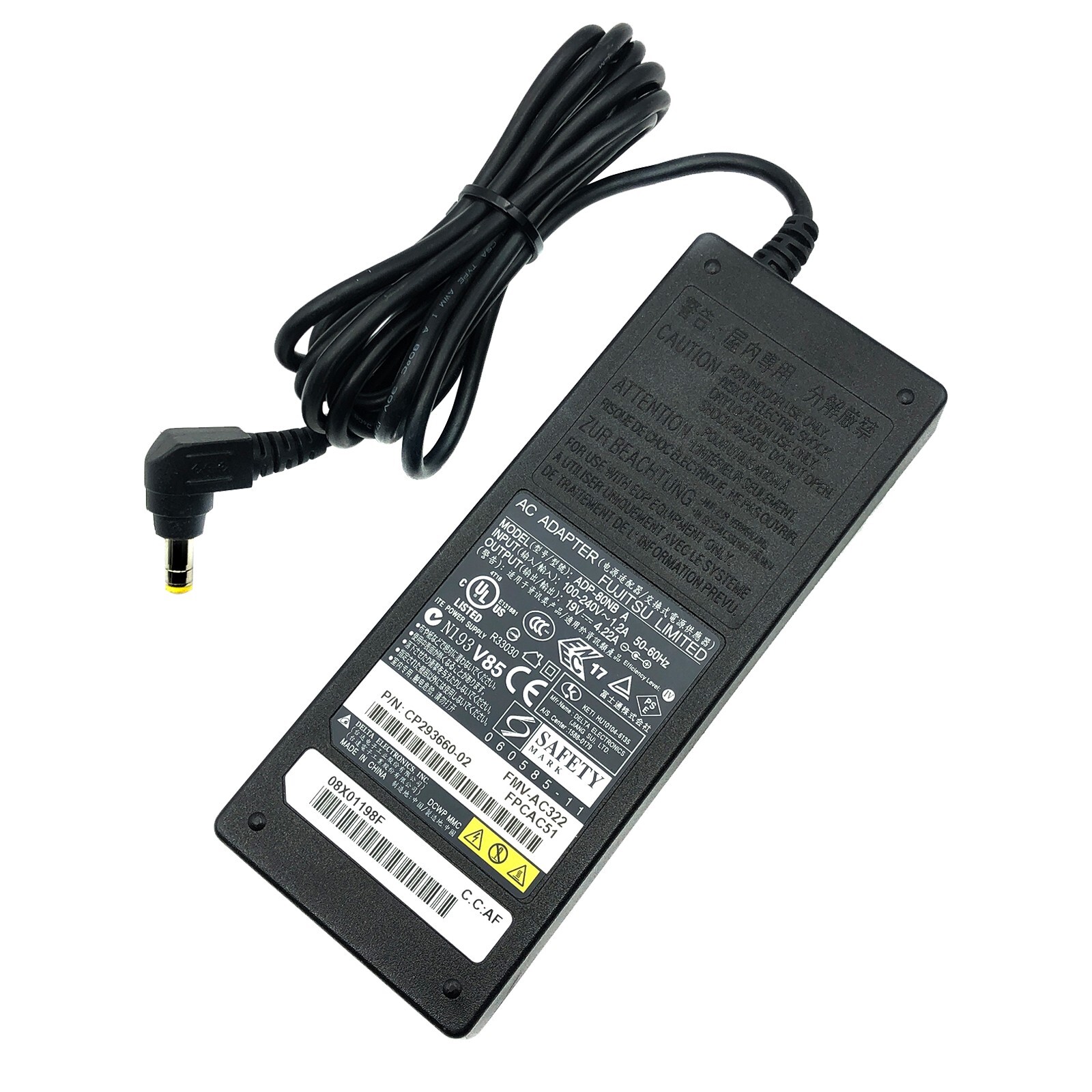 Genuine Fujitsu AC Adapter 80W for Lifebook S – Series Laptop w/Power Cord