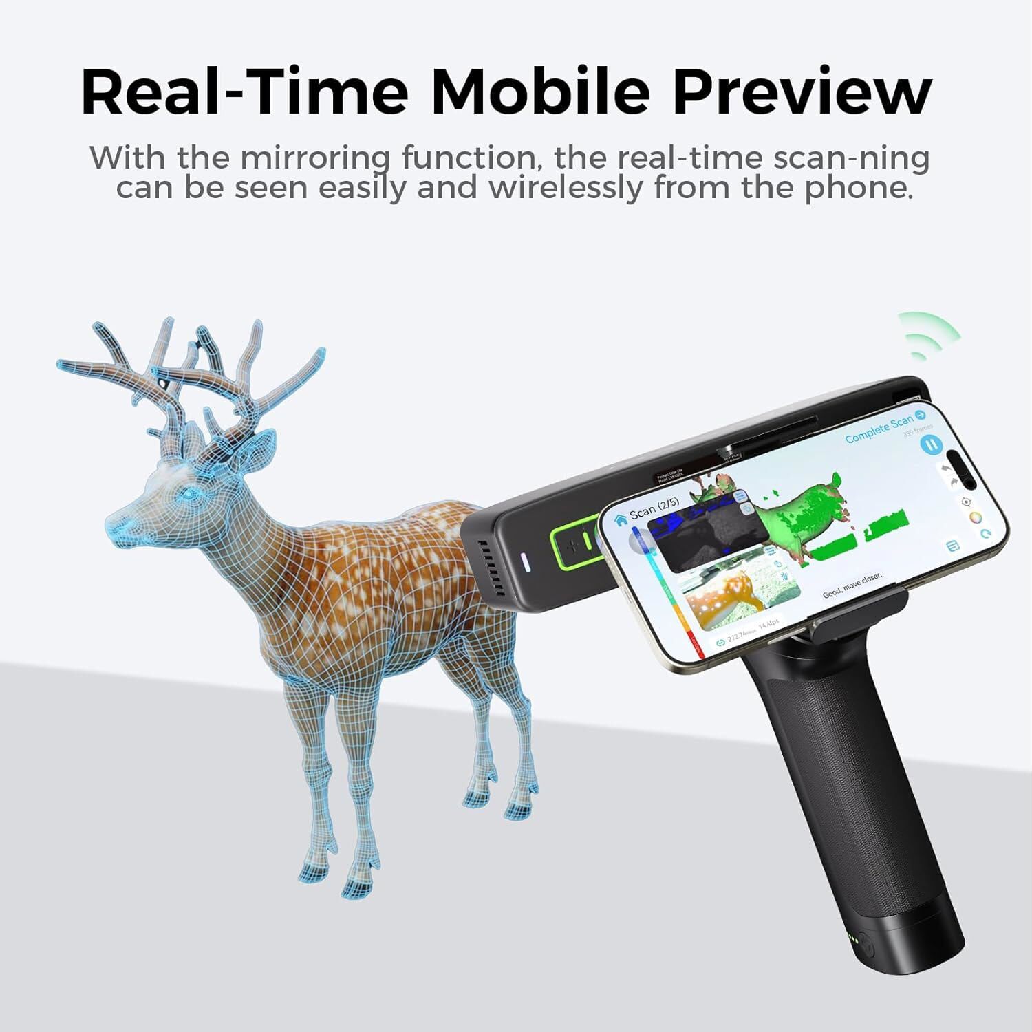 Creality 3D Scanner Otter Lite + Lite Bridge 0.05mm 30FPS 24-Bit Full-Color Scan