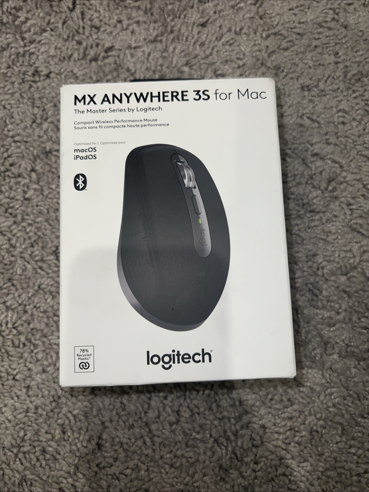 Logitech Mx Anywhere 3s For Mac,iPad Compact Wireless Bluetooth Mouse, 8k Dpi