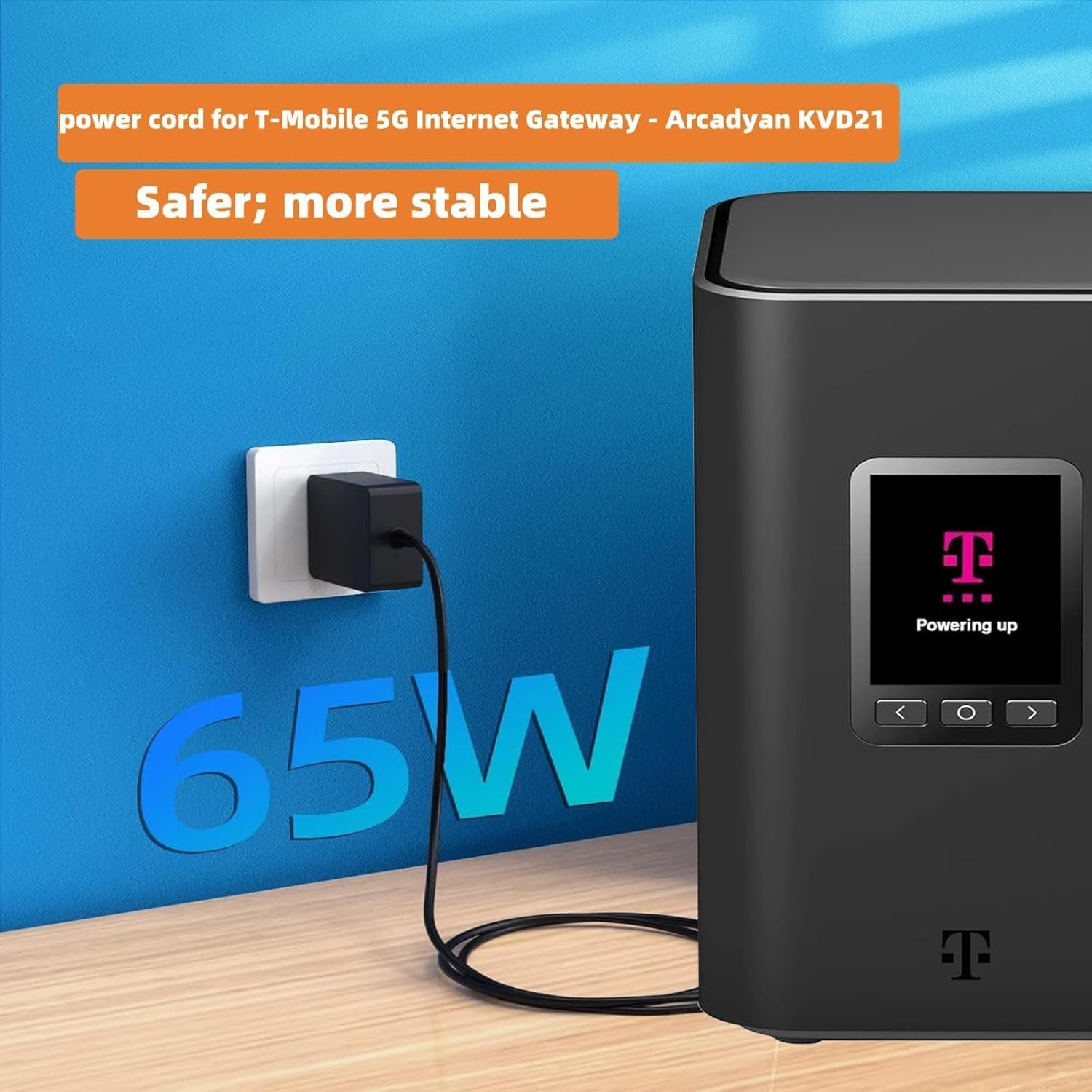 Advanced 65W Power Adapter for T-Mobile 5G Gateway – Arcadyan, Safe & Durable