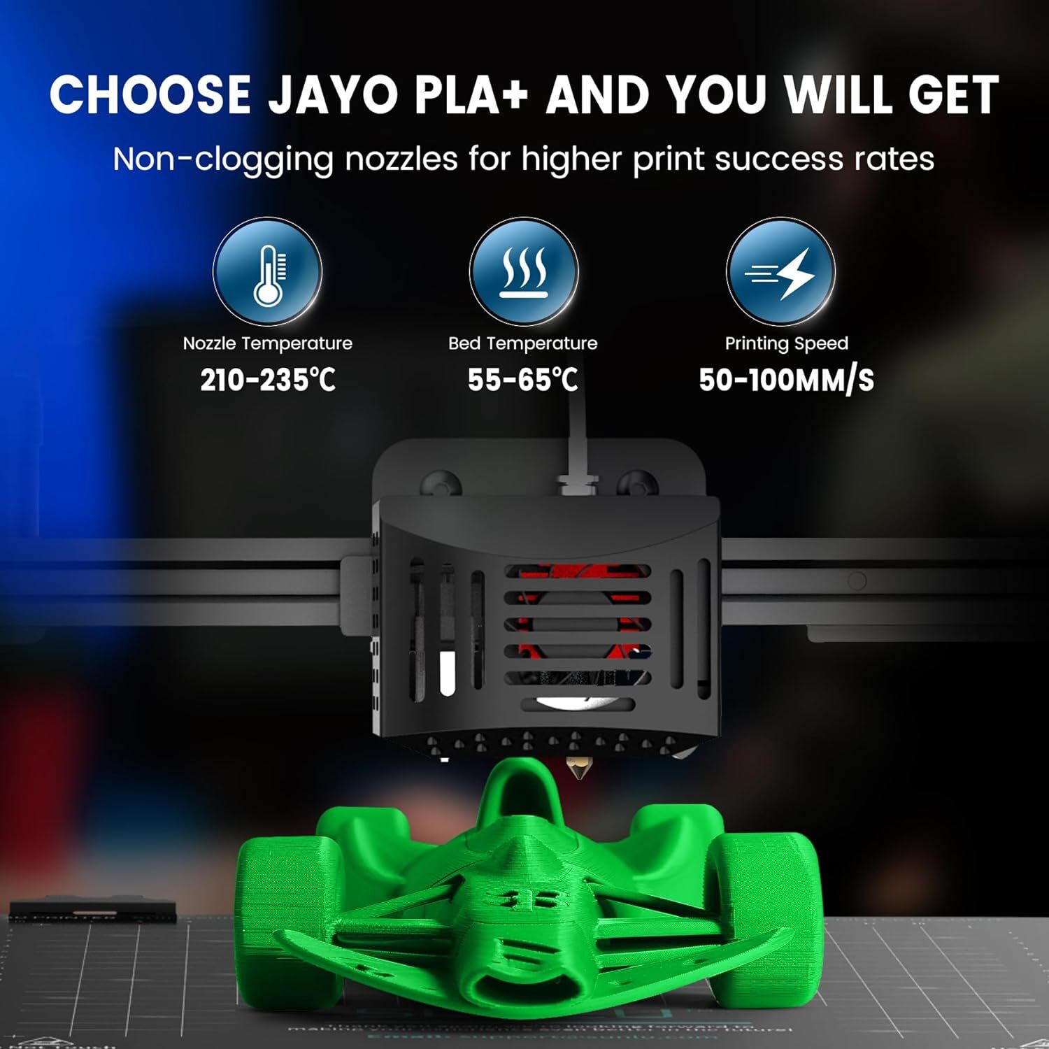 JAYO PLA Matte PETG PLA+ SILK ABS TPU 1.75mm Filament 1.1KG Spool Neatly Wound