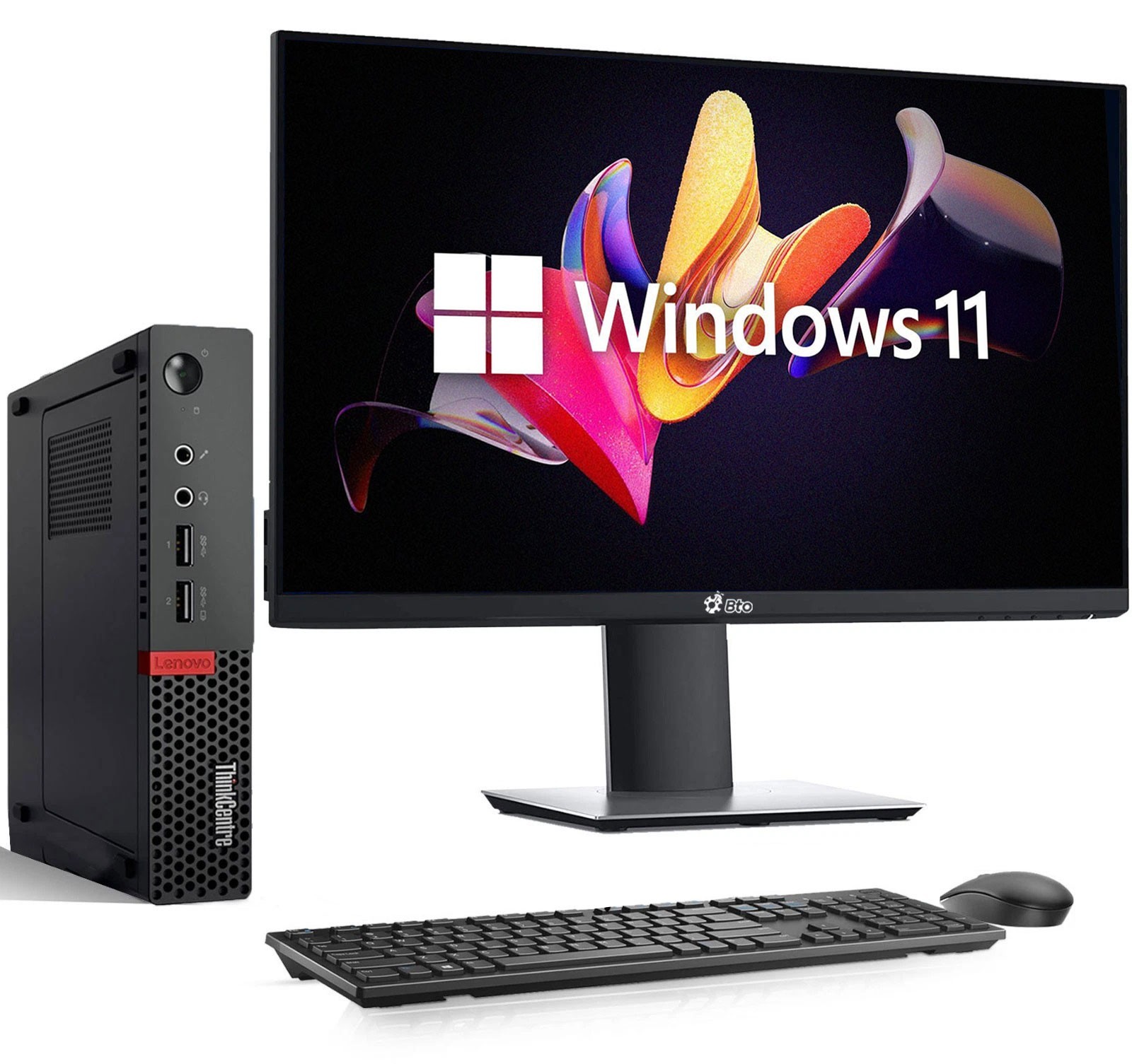 Lenovo M710q Mini PC i5-7th 32GB Ram 1TB SSD Built-in WiFi New 24” LED Window 11