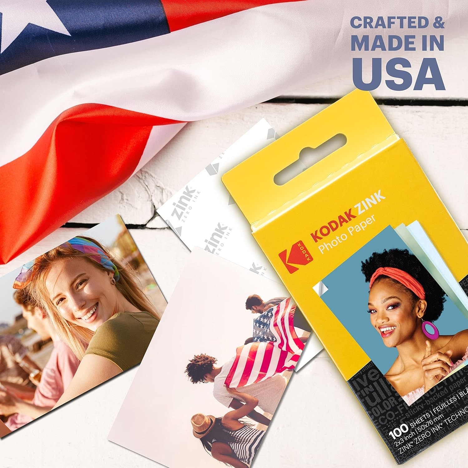 Photo Paper 2×3 White Glossy 100 Sheets Compatible with Cameras Printers