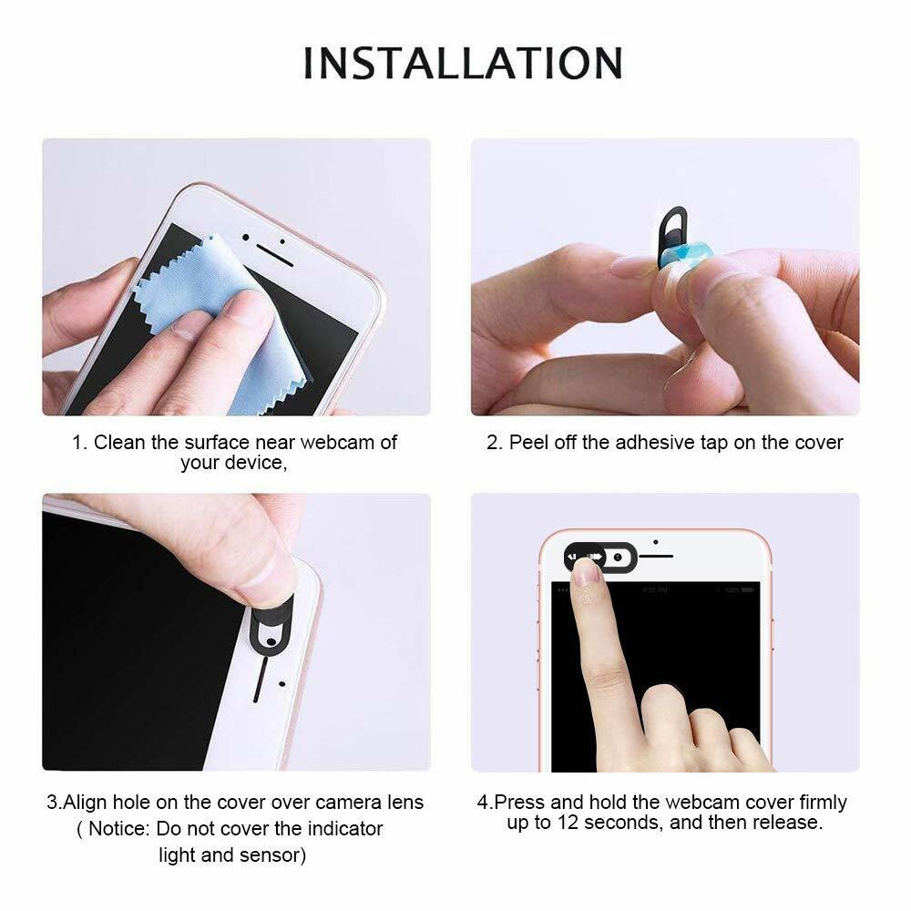 8PCS WebCam Cover Slide Camera Privacy Security Protect Sticker For Phone Laptop