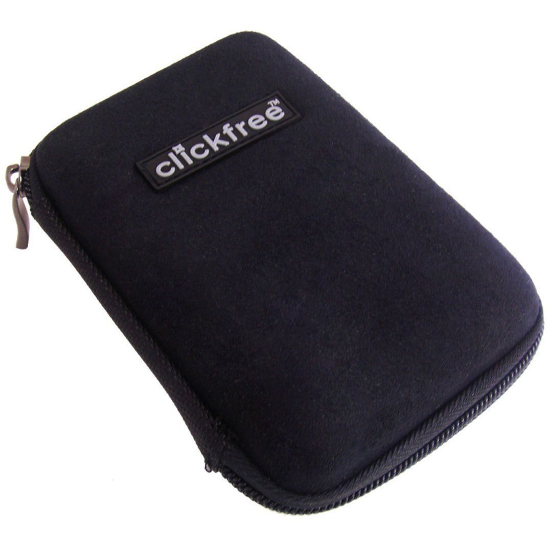 Clickfree ZIP025B Hard Shell Zippered Protective Case for 2.5″ External HDD